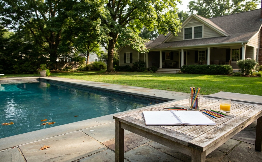 Turning the Backyard Pool Into a Summer Observation Lab for Kids Backyard Pool